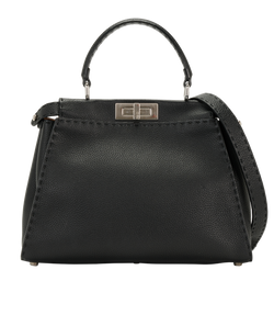 Medium Peekaboo Selleria, Leather, Black, 3262, DB/S/RC, 3*